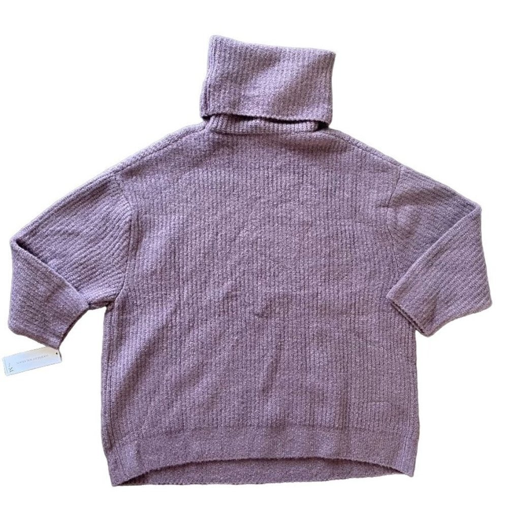 Goodnight Macaroon Size M Purple Turtleneck Soft Chunky Sweater